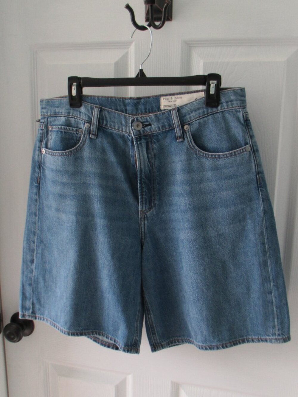 Rag & Bone Cynthia mid-rise bermuda denim shorts